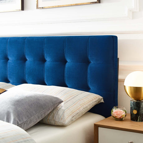 Modern Lily Biscuit Tufted Performance Velvet Headboard - Elevated Style Headboard - BUILDMYPLACE