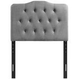 Modern Annabel Diamond Tufted Performance Velvet Headboard - Bed Headboard - BUILDMYPLACE