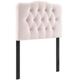 Modern Annabel Diamond Tufted Performance Velvet Headboard - Bed Headboard - BUILDMYPLACE