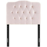 Modern Annabel Diamond Tufted Performance Velvet Headboard - Bed Headboard - BUILDMYPLACE