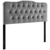 Modern Annabel Diamond Tufted Performance Velvet Headboard - Bed Headboard - BUILDMYPLACE