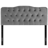 Modern Annabel Diamond Tufted Performance Velvet Headboard - Bed Headboard - BUILDMYPLACE