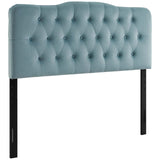 Modern Annabel Diamond Tufted Performance Velvet Headboard - Bed Headboard - BUILDMYPLACE