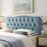 Modern Annabel Diamond Tufted Performance Velvet Headboard - Bed Headboard - BUILDMYPLACE