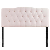 Modern Annabel Diamond Tufted Performance Velvet Headboard - Bed Headboard - BUILDMYPLACE