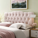 Modern Annabel Diamond Tufted Performance Velvet Headboard - Bed Headboard - BUILDMYPLACE