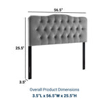 Modern Annabel Diamond Tufted Performance Velvet Headboard - Bed Headboard - BUILDMYPLACE