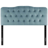 Modern Annabel Diamond Tufted Performance Velvet Headboard - Bed Headboard - BUILDMYPLACE