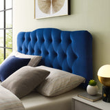 Modern Annabel Diamond Tufted Performance Velvet Headboard - Bed Headboard - BUILDMYPLACE