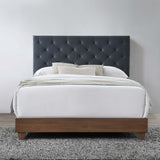 Rhiannon Diamond Tufted Upholstered Performance Velvet Queen Bed