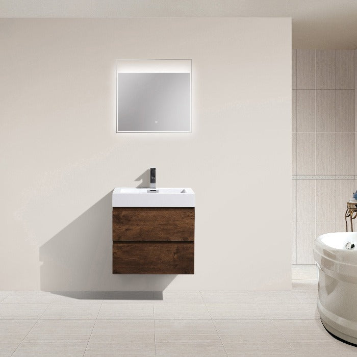 Fusion Floating / Wall Mounted Bathroom Vanity with Acrylic Sink