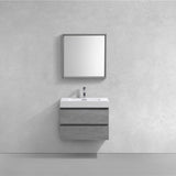 Fusion Floating / Wall Mounted Bathroom Vanity with Acrylic Sink