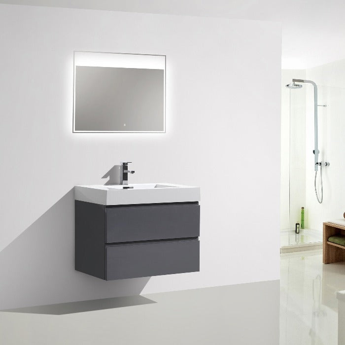 Fusion Floating / Wall Mounted Bathroom Vanity with Acrylic Sink