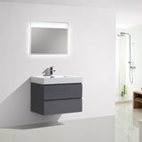 Fusion Floating / Wall Mounted Bathroom Vanity with Acrylic Sink