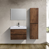 Fusion Floating / Wall Mounted Bathroom Vanity with Acrylic Sink