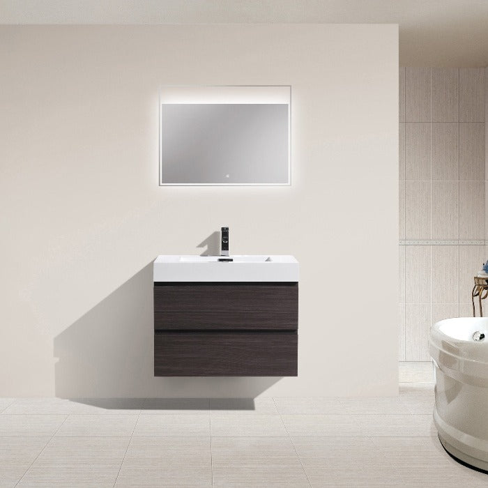 Fusion Floating / Wall Mounted Bathroom Vanity with Acrylic Sink