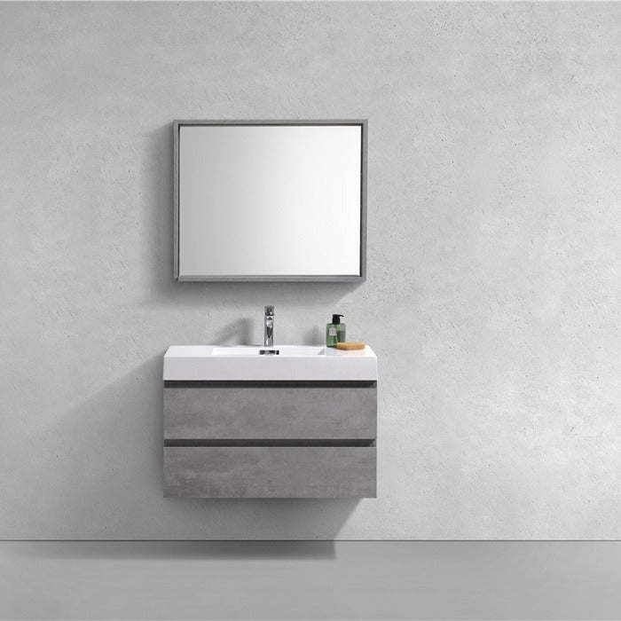 Fusion Floating / Wall Mounted Bathroom Vanity with Acrylic Sink