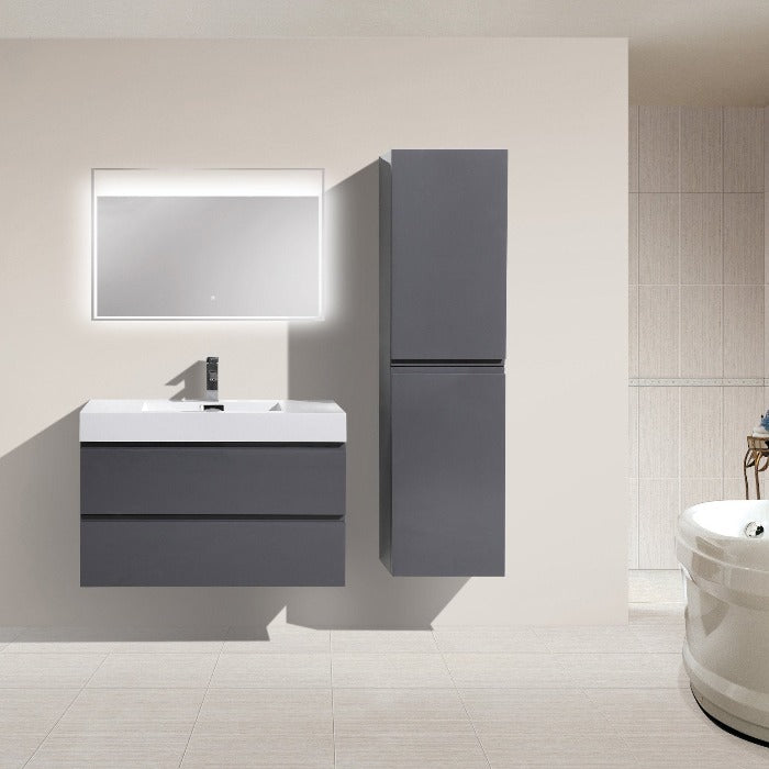 Fusion Floating / Wall Mounted Bathroom Vanity with Acrylic Sink