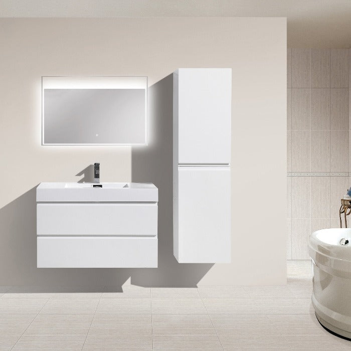 Fusion Floating / Wall Mounted Bathroom Vanity with Acrylic Sink