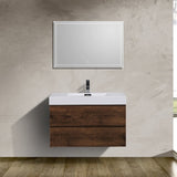 Fusion Floating / Wall Mounted Bathroom Vanity with Acrylic Sink