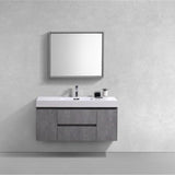 Fusion Floating / Wall Mounted Bathroom Vanity with Acrylic Sink