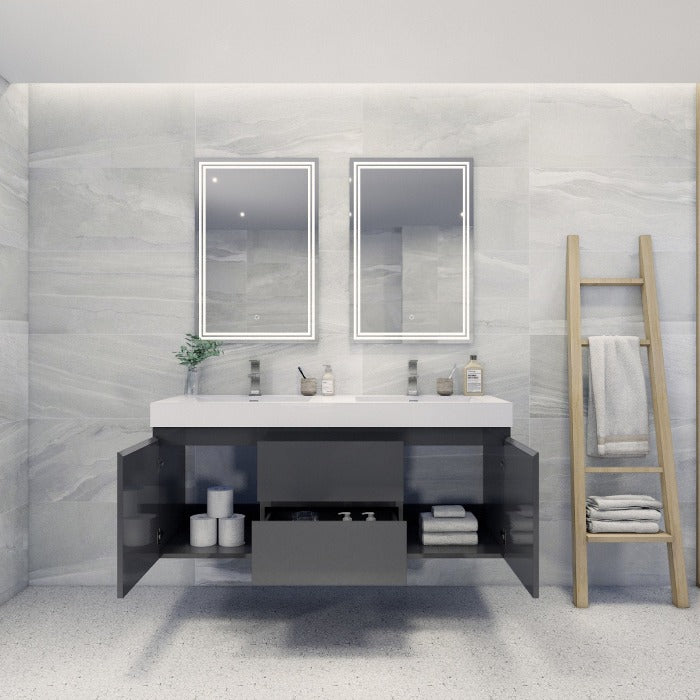 Fusion Floating / Wall Mounted Bathroom Vanity with Acrylic Sink