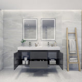 Fusion Floating / Wall Mounted Bathroom Vanity with Acrylic Sink