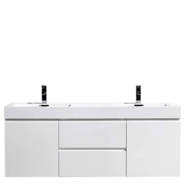 Fusion Floating / Wall Mounted Bathroom Vanity with Acrylic Sink