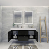 Fusion Floating / Wall Mounted Bathroom Vanity with Acrylic Sink