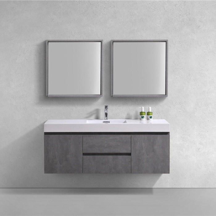 Fusion Floating / Wall Mounted Bathroom Vanity with Acrylic Sink