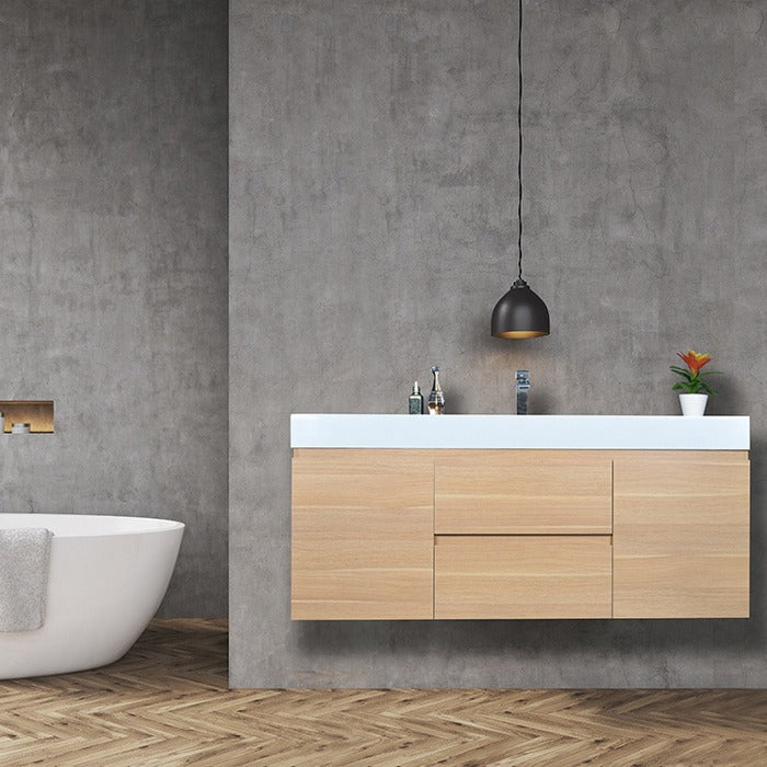 Fusion Floating / Wall Mounted Bathroom Vanity with Acrylic Sink