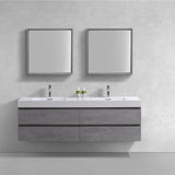 Fusion Floating / Wall Mounted Bathroom Vanity with Acrylic Sink