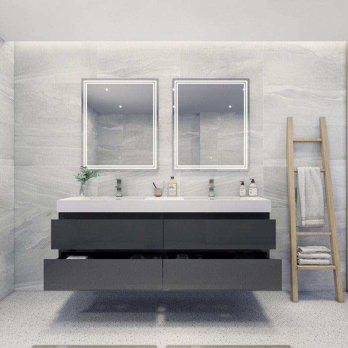 Fusion Floating / Wall Mounted Bathroom Vanity with Acrylic Sink