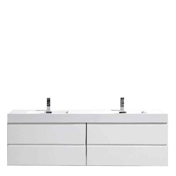 Fusion Floating / Wall Mounted Bathroom Vanity with Acrylic Sink