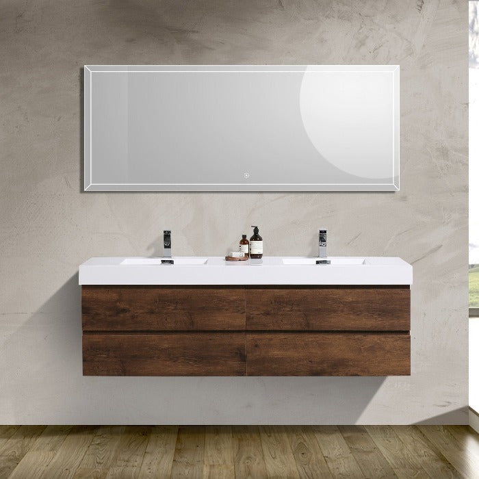 Fusion Floating / Wall Mounted Bathroom Vanity with Acrylic Sink