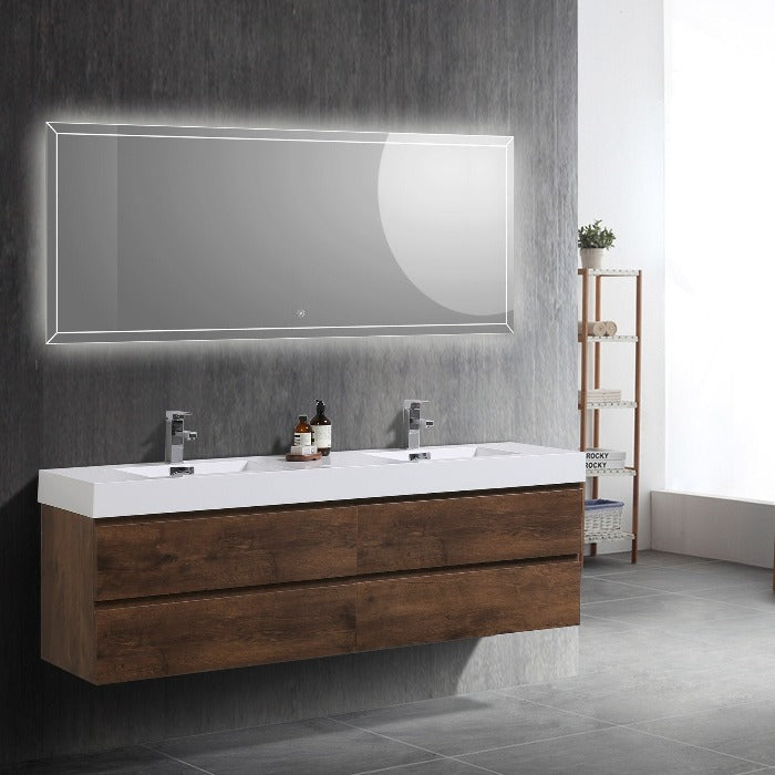 Fusion Floating / Wall Mounted Bathroom Vanity with Acrylic Sink