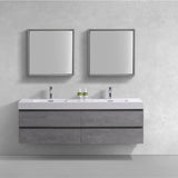 Fusion Floating / Wall Mounted Bathroom Vanity with Acrylic Sink