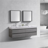 Fusion Floating / Wall Mounted Bathroom Vanity with Acrylic Sink