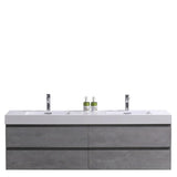 Fusion Floating / Wall Mounted Bathroom Vanity with Acrylic Sink