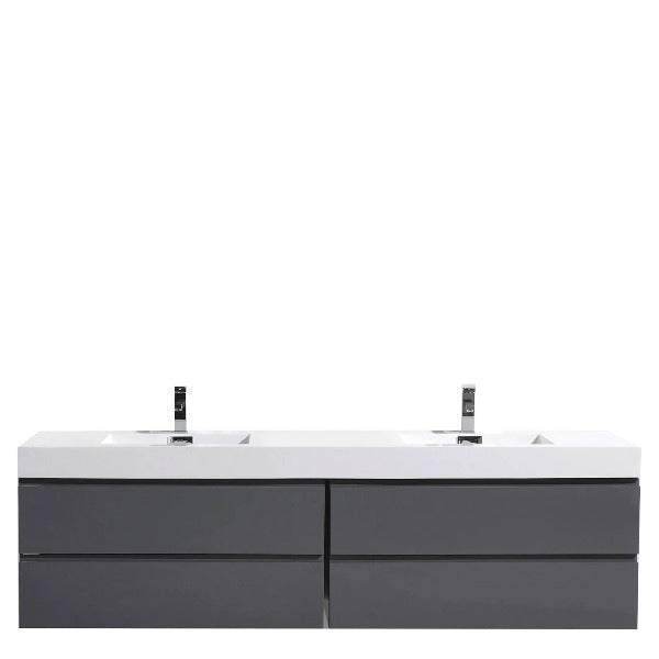 Fusion Floating / Wall Mounted Bathroom Vanity with Acrylic Sink