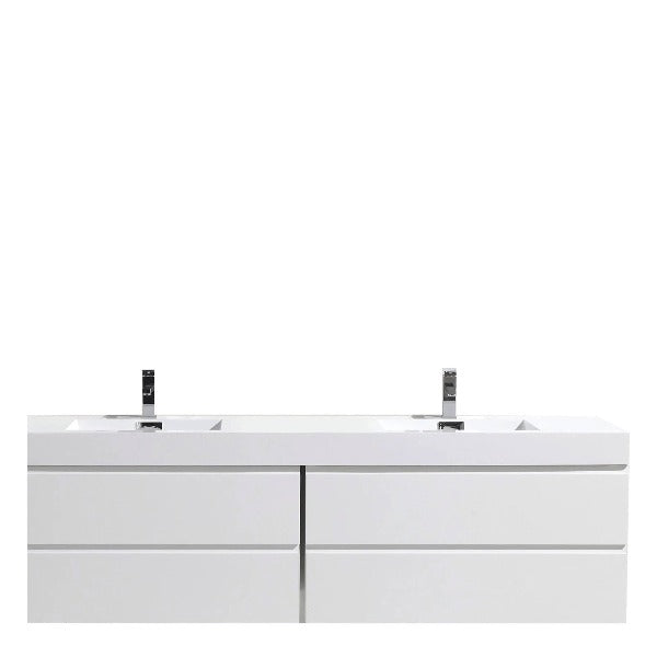 Fusion Floating / Wall Mounted Bathroom Vanity with Acrylic Sink