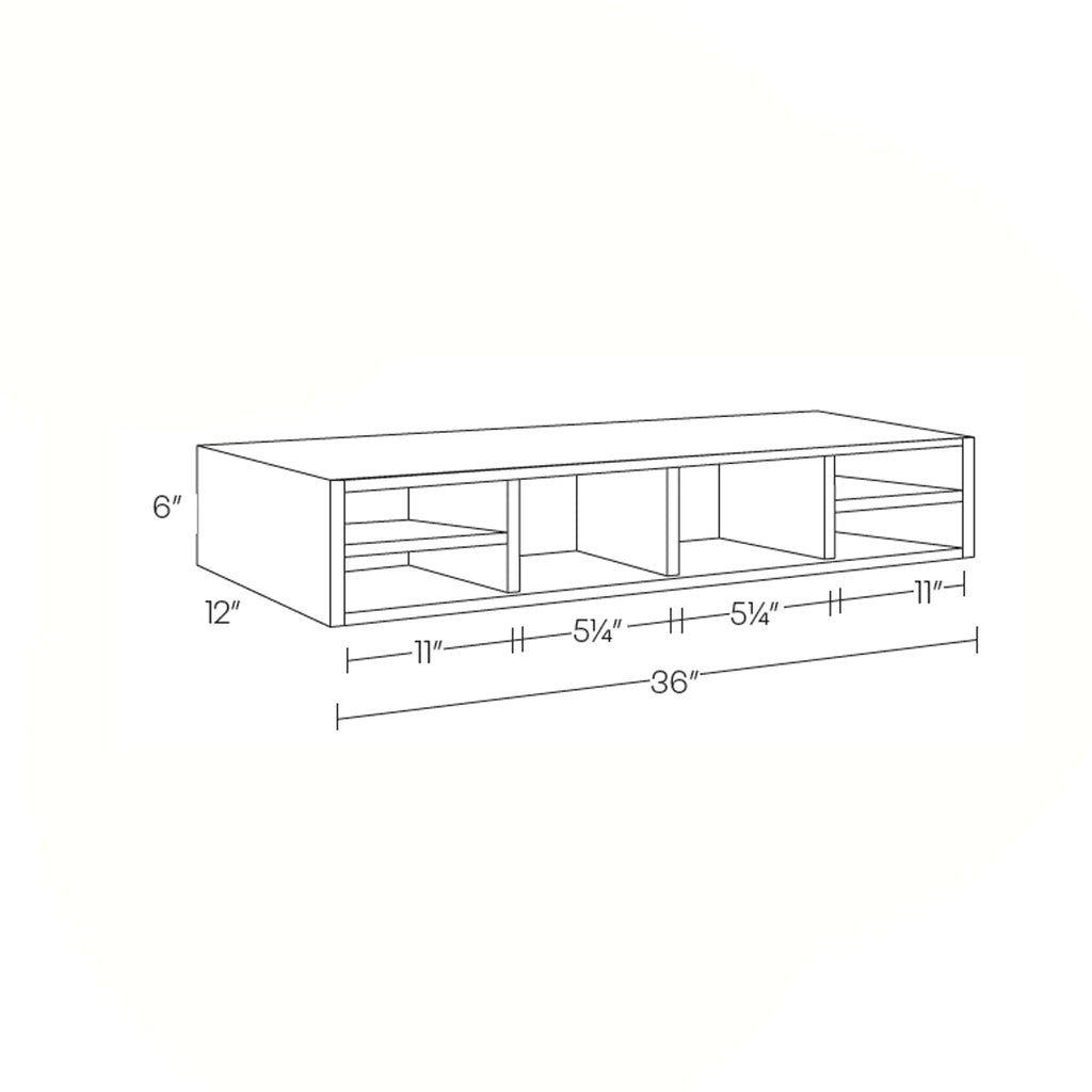 Organizer Cubby - Style 1 | 36W x 6H x 12D