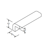Outside Corner Moulding - 96'W x 3/4'H x 3/4D -Charleston White - RTA