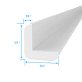 Outside Corner Moulding - 96'W x 3/4'H x 3/4D - Aria White Shaker