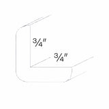 RTA - Richmond White - Corner Molding OCM | 96"W x 0.75"H x 0.75"D