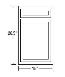 Oven End Cover - 90 Inch H x 23-1/4 Inch D - Chadwood Shaker - Kitchen Cabinet