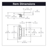 Hinge 3/8 Inch Inset Surface Face Frame Self-Close (2 Hinges/Per Pack) - Hickory Hardware