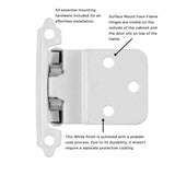 Hinge 3/8 Inch Inset Surface Face Frame Self-Close (2 Hinges/Per Pack) - Hickory Hardware