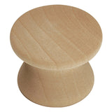 Wood Knob 1 Inch Diameter (2 Pack) - Natural Woodcraft Collection