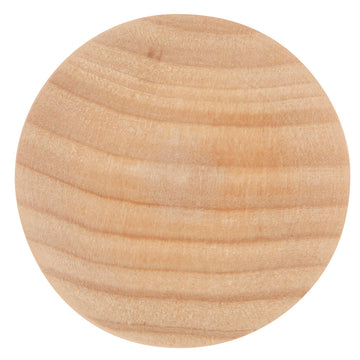 Wood Knob 2 Inch Diameter (2 Pack) - Natural Woodcraft Collection